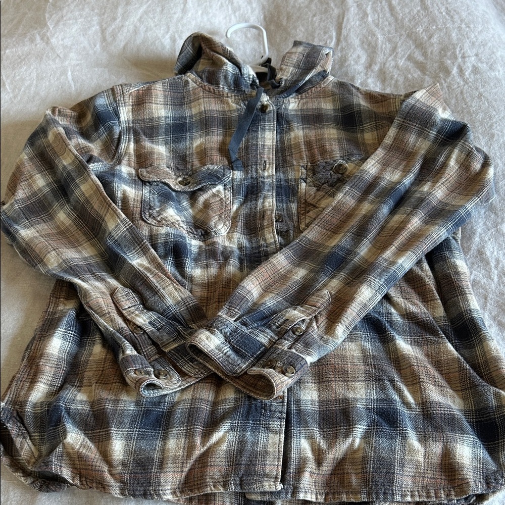 Carhartt Tan and Brown Plaid Shirt